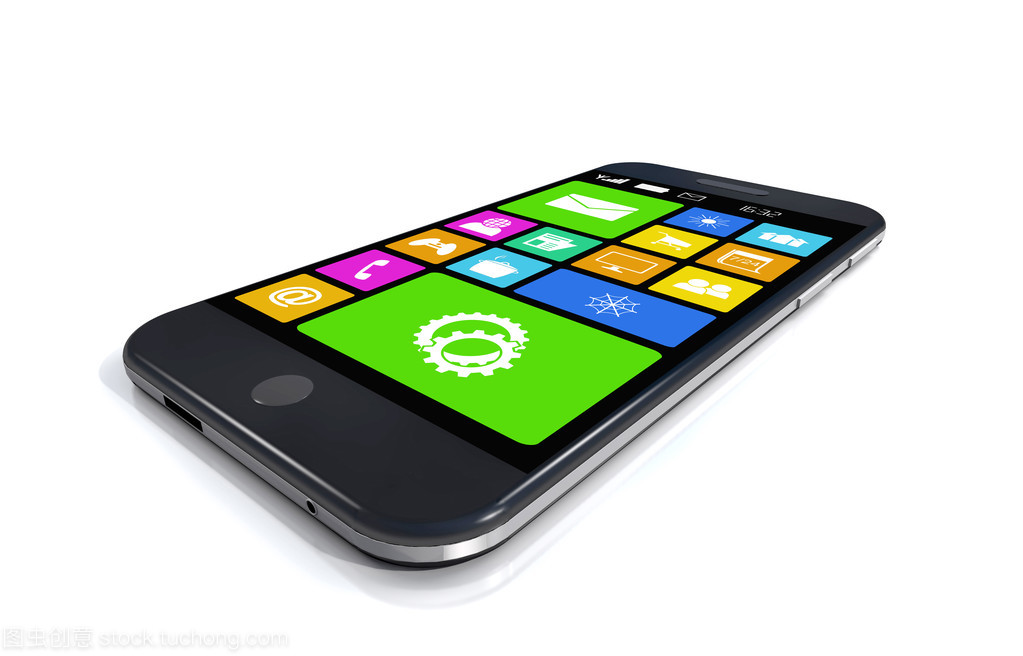 黑色智能手機 軟件應(yīng)用的完美畫布